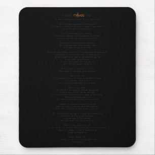 Muziek beweegt me™ Manifesto Mousepad Muismat