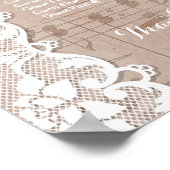 Muziek Blad & Kant Trouwstoel Grafiek Poster (Hoek)