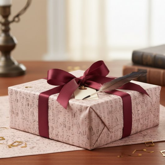 Muziek Blauw Roze Musical Notes Cadeaupapier