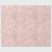 Muziek Blauw Roze Musical Notes Cadeaupapier (Vlak)