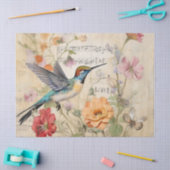 Muziek Bloemen Franse Hummingbird Art Tissuepapier (Craft)