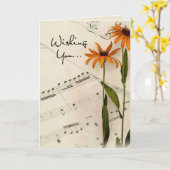 Muziek bloemen krijgen goed kaart (Gele Bloem)