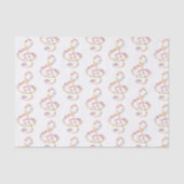 Muziek Bloemen Treble Clefs Tissuepapier (Voorkant)