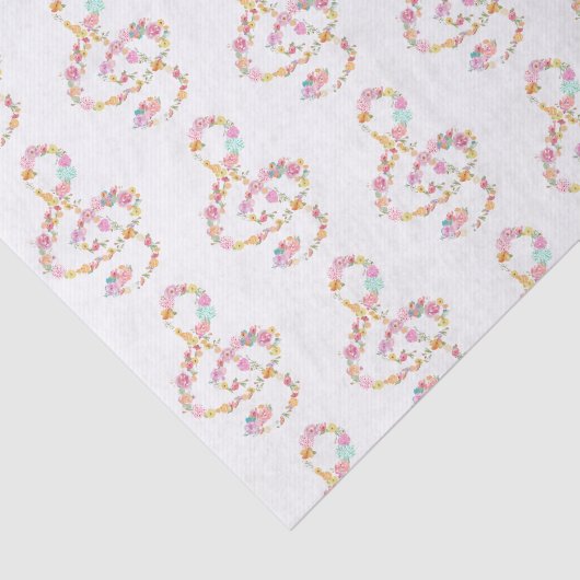 Muziek Bloemen Treble Clefs Tissuepapier (Detail)