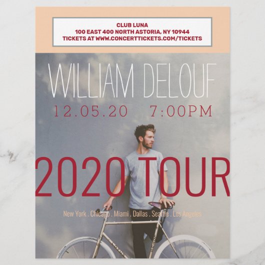 Muziek, boek, rondleiding, band, Auteur Flyer (Voorkant)