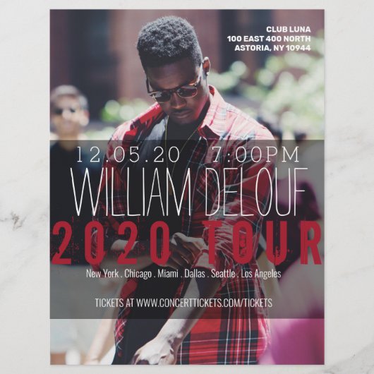 Muziek, boek, rondleiding, band, Auteur Flyer (Voorkant)