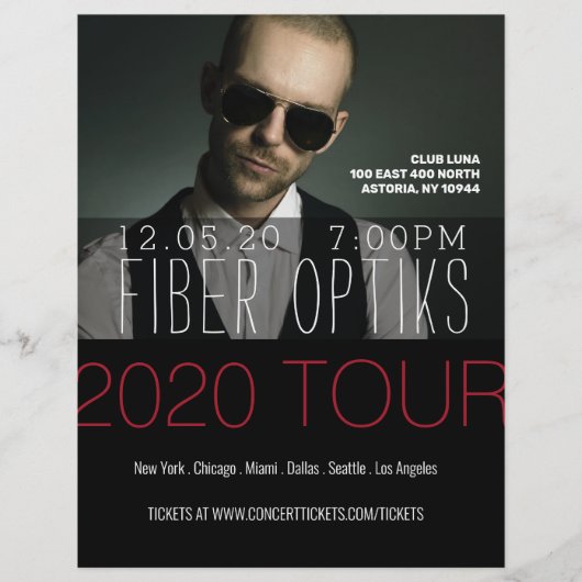 Muziek, boek, rondleiding, band, Auteur Flyer (Voorkant)