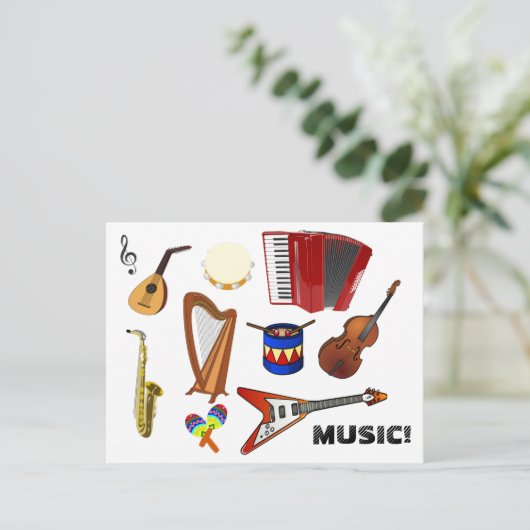 Muziek! Briefkaart (Staand voorkant)