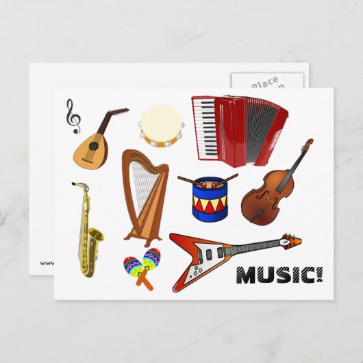 Muziek! Briefkaart (Voorkant / Achterkant)