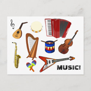 Muziek! Briefkaart