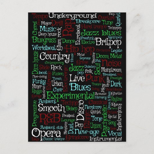 Muziek Briefkaart (Voorkant)