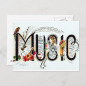 Muziek Briefkaart (Voorkant / Achterkant)