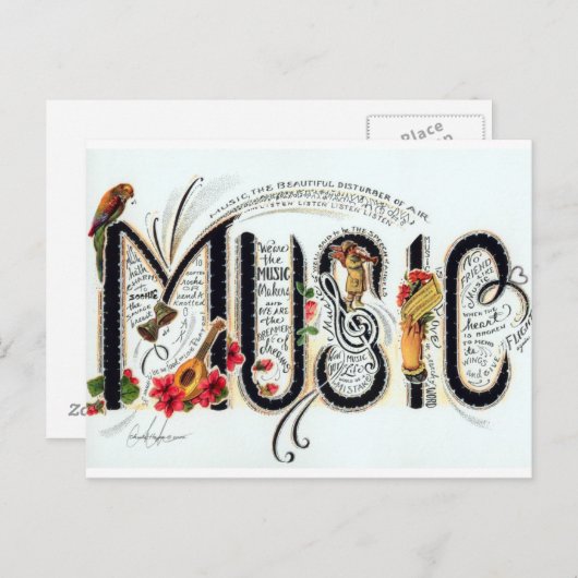 Muziek Briefkaart (Voorkant / Achterkant)