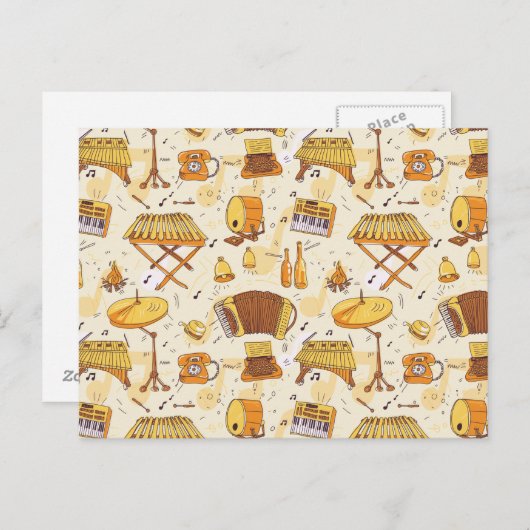 muziek briefkaart (Voorkant / Achterkant)