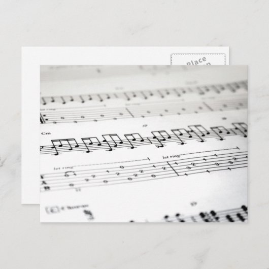 Muziek briefkaart 4 (Voorkant / Achterkant)