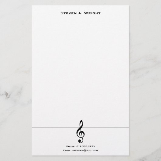 Muziek Briefpapier (Voorkant)