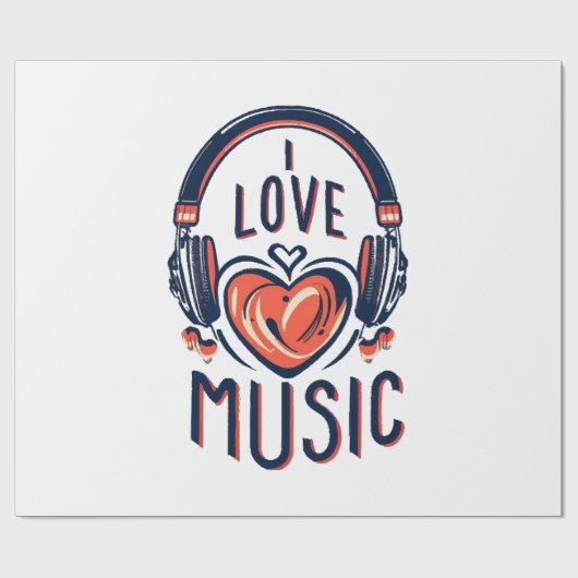 muziek  cadeaupapier (Vlak)