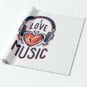 muziek  cadeaupapier (Uitgerold)
