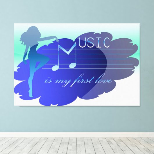 Muziek Canvas Afdruk (Insitu (Houten vloer))