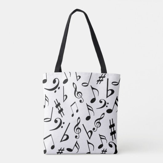 Muziek Canvas tas : (Achterkant)