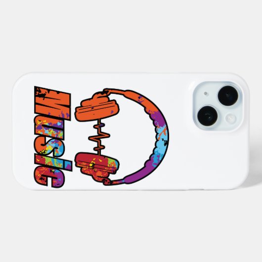 Muziek Case-Mate iPhone Case (Achterkant (horizontaal))