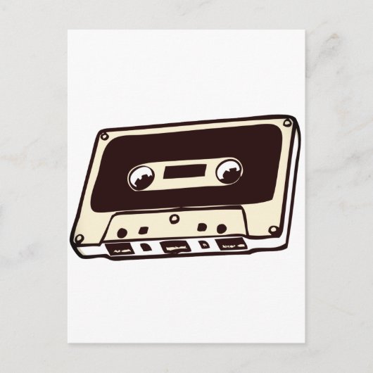 MUZIEK CASSETE TAPE BRIEFKAART (Voorkant)