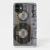 Muziek Cassette met naam Case-Mate iPhone Case (Achterkant)