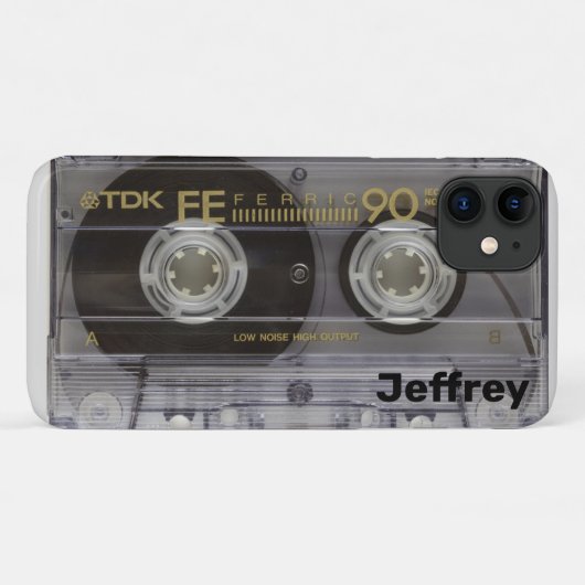 Muziek Cassette met naam Case-Mate iPhone Case (Achterkant (horizontaal))