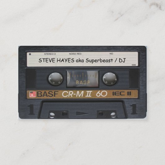  muziek Cassettebandje Visitekaartje (Voorkant)
