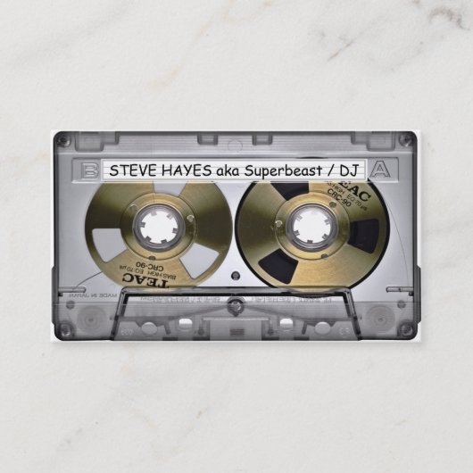  muziek Cassettebandje Visitekaartje (Voorkant)