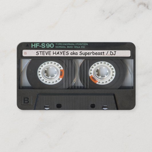  muziek Cassettebandje Visitekaartje (Voorkant)