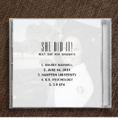 Muziek CD Album Hoesje Afstuderen Aankondiging