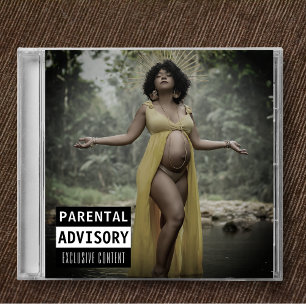 Muziek CD Album Hoesje Baby shower Kaart