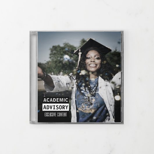 Muziek CD Album Hoesje Boekje Blauw Afstuderen Drieluik Aankondiging (Cover)