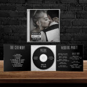 Muziek CD Album Hoesje Boekje Zwart Wedding Progra Drieluik Uitnodiging
