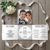 Muziek CD Album Hoesje Booklet White Wedding Progr Drieluik Uitnodiging
