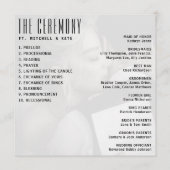 Muziek CD Album Hoesje Wedding Programmakaart (Achterkant)