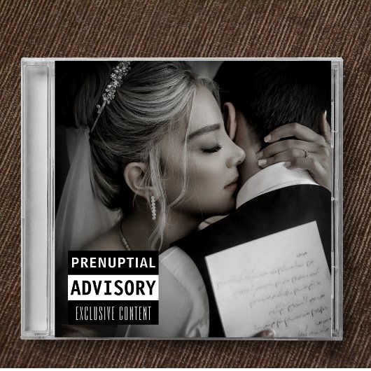 Muziek CD Album Hoesje Wedding Save the Date Kaart