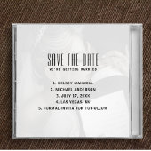 Muziek CD Album Hoesje Wedding Save the Date Kaart