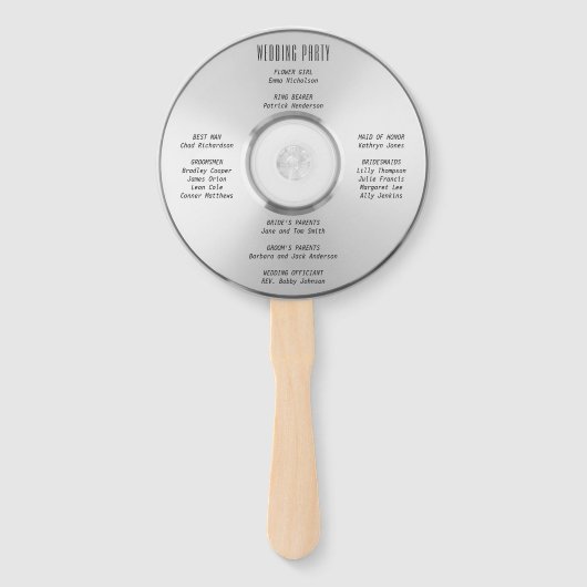 Muziek CD bruiloft Handwaaier (Achterkant)