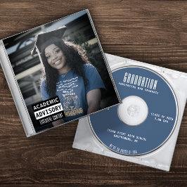 Muziek CD Hoesje Album Hoesje Blauw Afstuderen Aankondiging