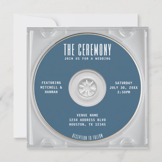 Muziek CD Hoesje Album Hoesje Blue Wedding Kaart (Achterkant)