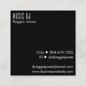 Muziek CD Hoesje Album Hoesje DJ Black Vierkante Visitekaartje (Achterkant)