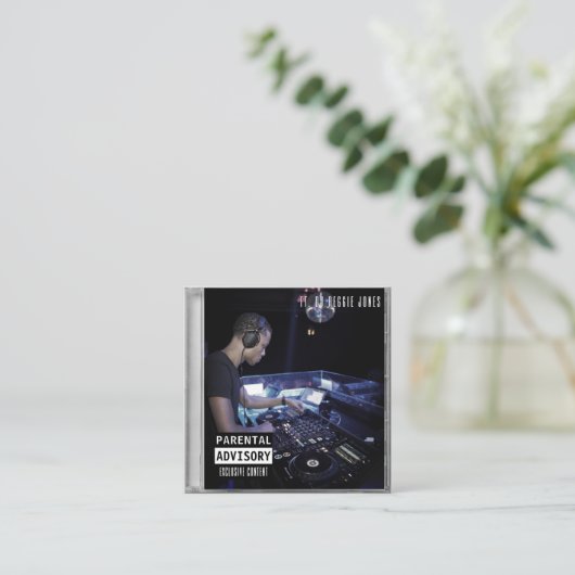 Muziek CD Hoesje Album Hoesje DJ Black Vierkante Visitekaartje (Staand voorkant)