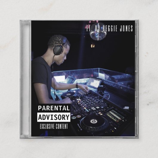 Muziek CD Hoesje Album Hoesje DJ Black Vierkante Visitekaartje (Voorkant)