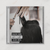 Muziek CD Hoesje Album Hoesje Haarstylist Vierkante Visitekaartje (Voorkant)