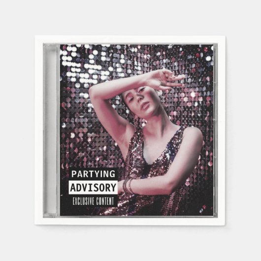 Muziek CD Hoesje Album Hoesje Verjaardagsfeest Servet (Voorkant)