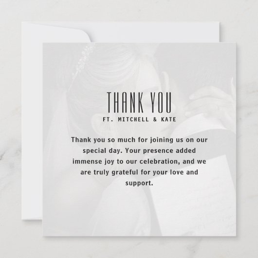 Muziek CD Hoesje Album Hoesje Wedding Bedankkaart (Achterkant)