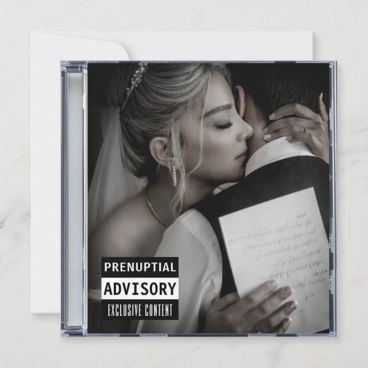 Muziek CD Hoesje Album Hoesje Wedding Bedankkaart (Voorkant)