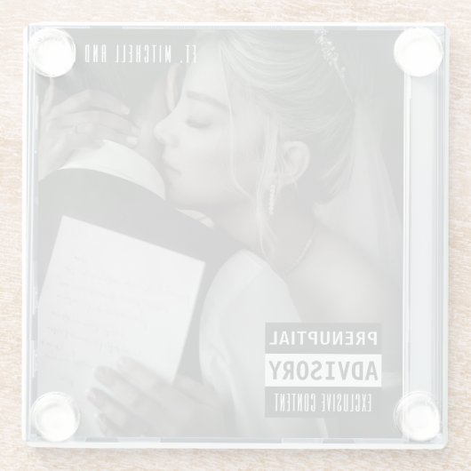 Muziek CD Hoesje Album Hoesje Wedding Glazen Onderzetter (Achterkant)